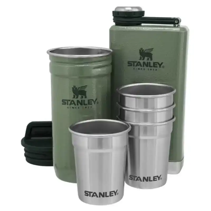 The Pre-Party Shotglass + Flask Set