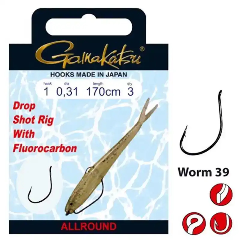 Dropshot Rig Worm 39 - Haken: 1 - 0,31 mm - 170 cm