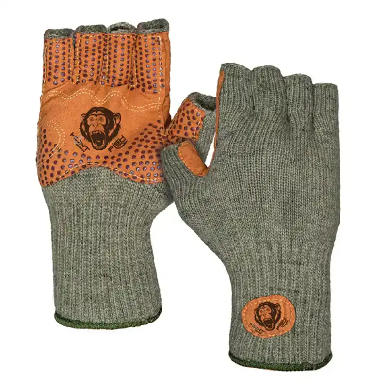 Wooly Olive Half Finger Wool Glove - Größe: L/XL