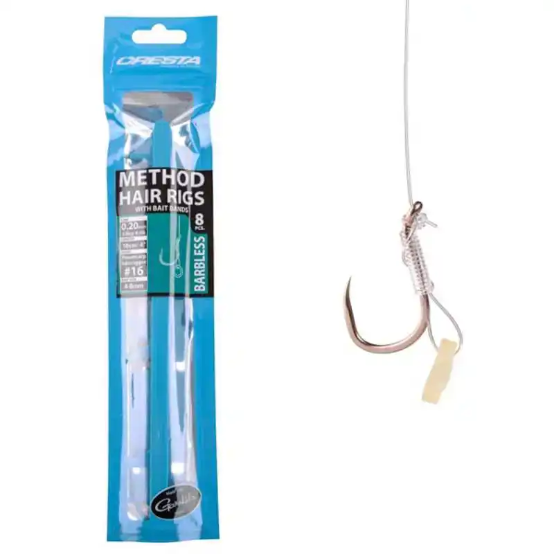 Bait Band Method Hair Rigs - Barbless - Haken: 10 - 0,26 mm