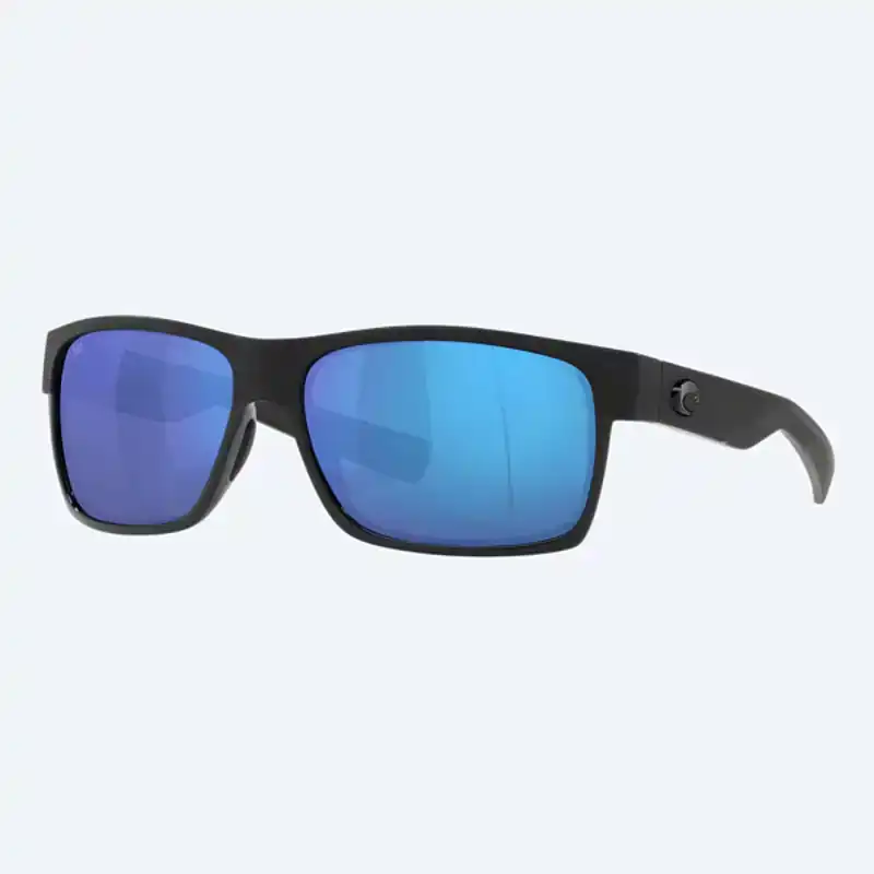 Half Moon - Shiny & Matte Black Frame 580G - Blue Mirror Glass - Blue Mirror Glass