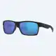 Half Moon - Shiny & Matte Black Frame 580G - Blue Mirror Glass - Blue Mirror Glass