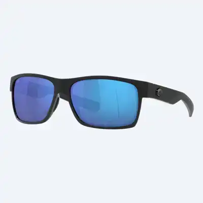 Half Moon - Shiny & Matte Black Frame 580G - Blue Mirror Glass - Blue Mirror Glass