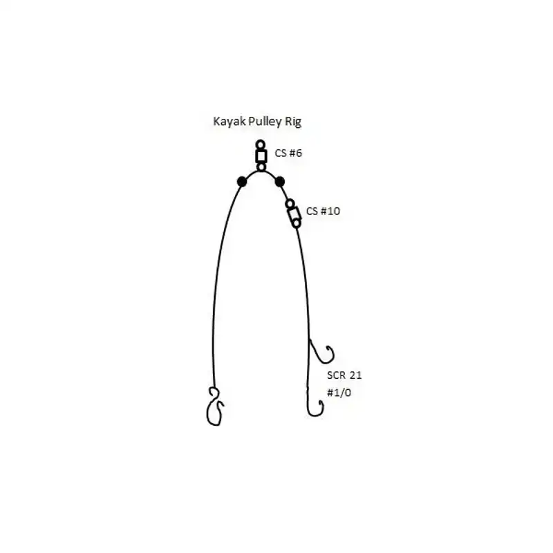 Kayak Pulley Rig - Haken: 1/0