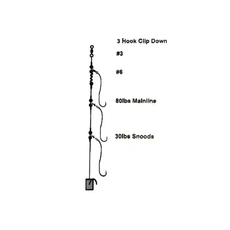 3 Hook Clipdown Rig - Haken: 2