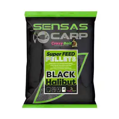 Crazy Bait Super Feed Pellets - Black Halibut