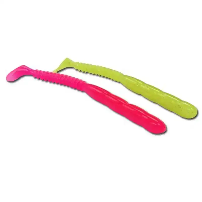 Rockvibe Shad - 4'' - Glow Bubblegum Silver