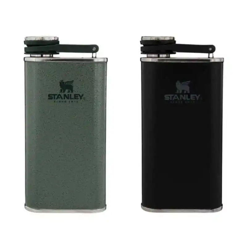 The Easy Fill Wide Mouth Flask - Hammertone Green